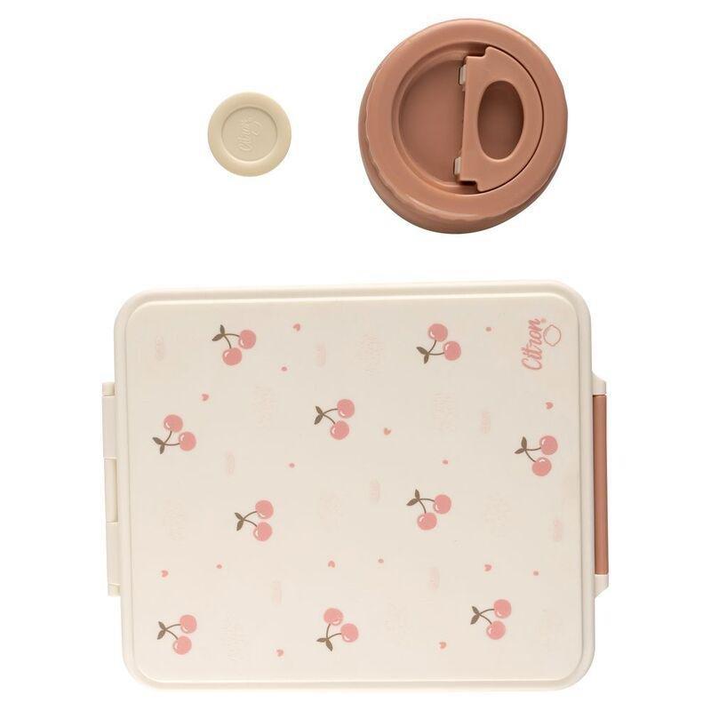 Citron Grand Lunchbox with 4 Compartments & 1 Food Jar - Cherry, , large image number 1