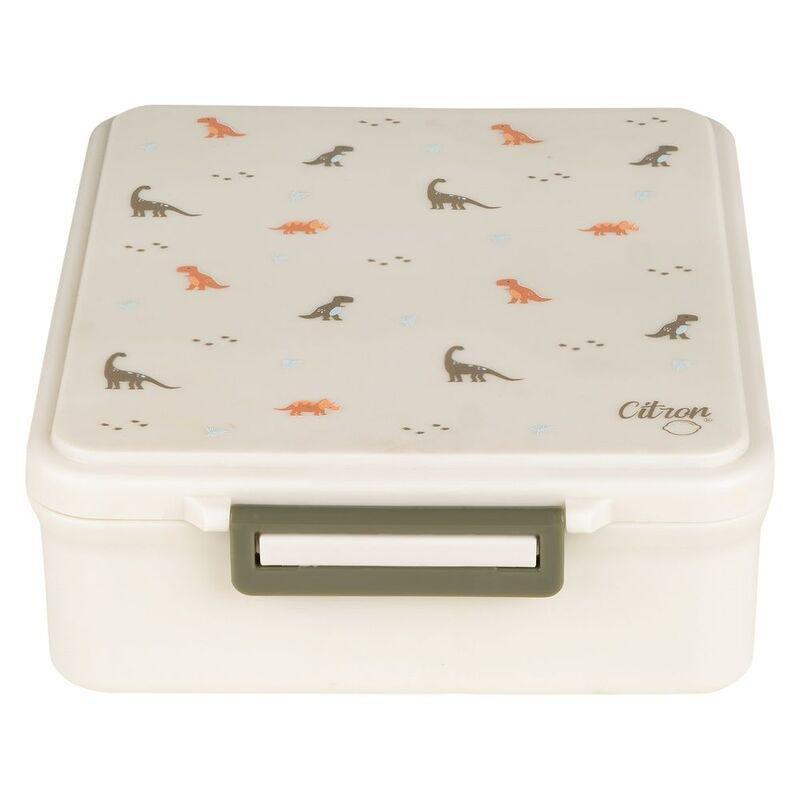 Citron Grand Lunchbox with 4 Compartments & 1 Food Jar - Dino, , medium