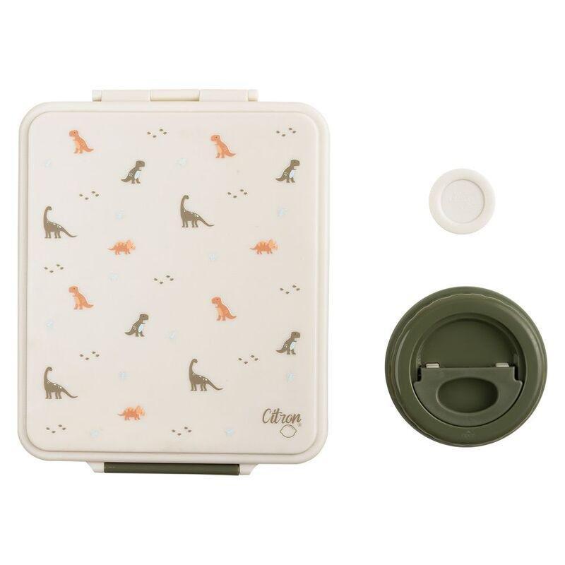 Citron Grand Lunchbox with 4 Compartments & 1 Food Jar - Dino, , large image number 5