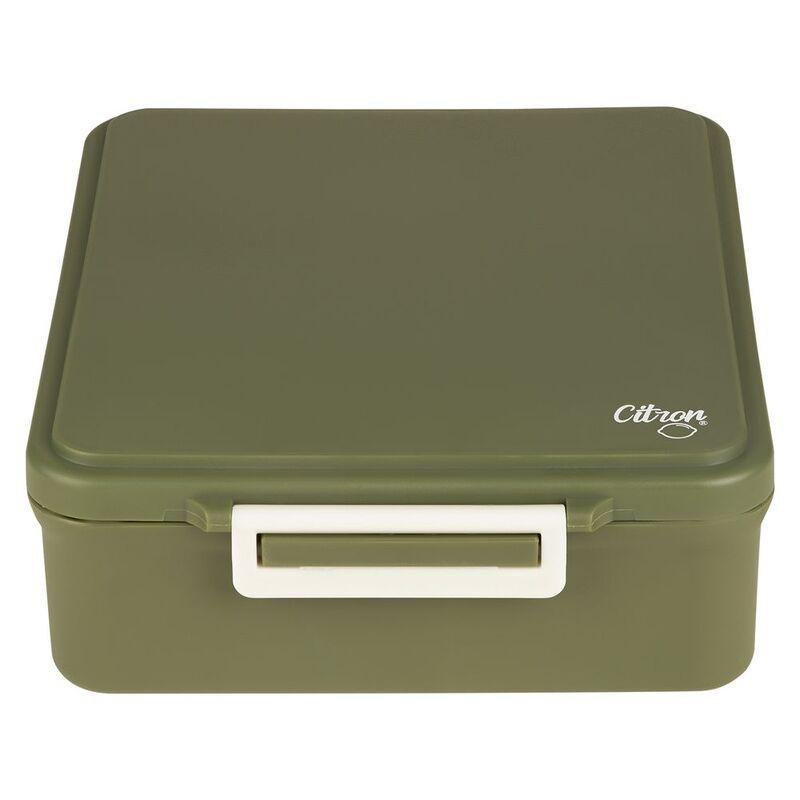 Citron Grand Lunchbox with 4 Compartments & 1 Food Jar - Olive Green, , large image number 0