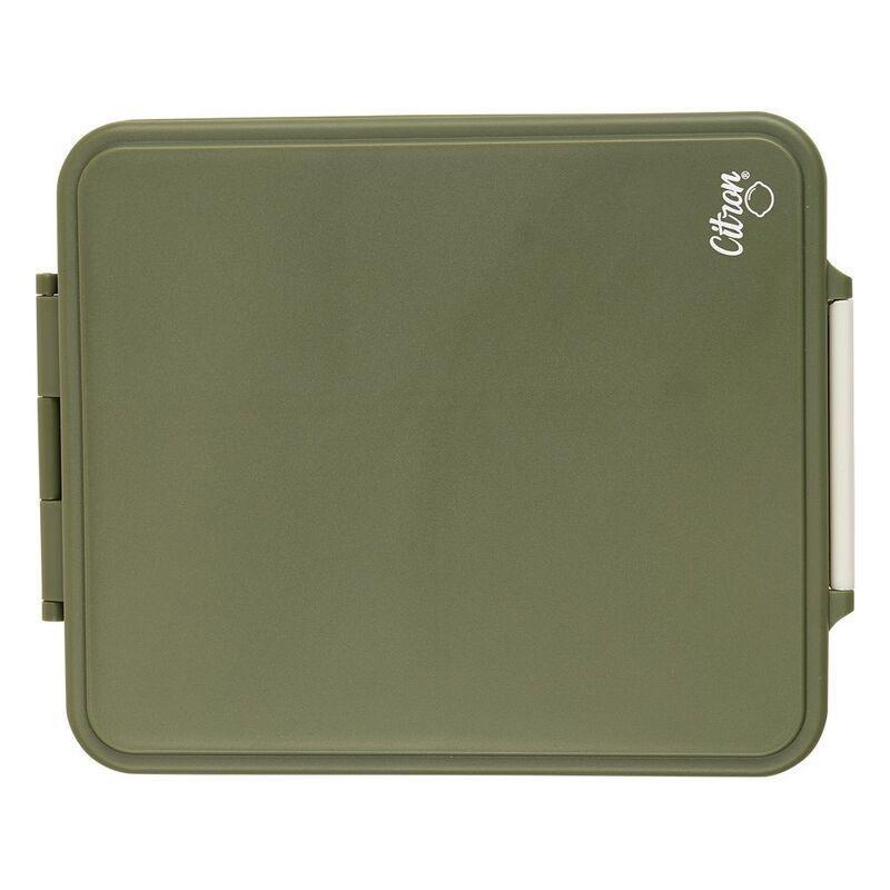 Citron Grand Lunchbox with 4 Compartments & 1 Food Jar - Olive Green, , large image number 1