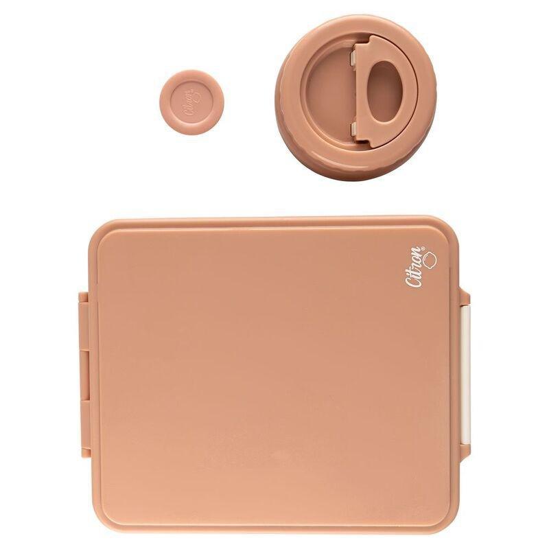 Citron Grand Lunchbox with 4 Compartments & 1 Food Jar - Blush Pink, , large image number 1