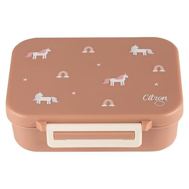 Citron Tritan Snackbox with 3 Compartments - Unicorn, , large image number 0