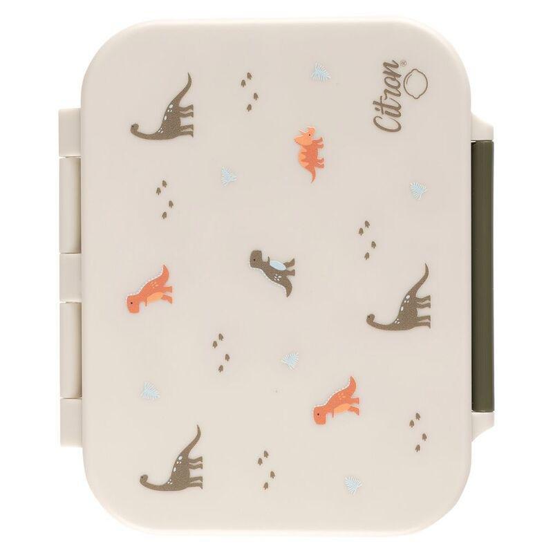 Citron Tritan Snackbox with 3 Compartments - Dino, , large image number 1