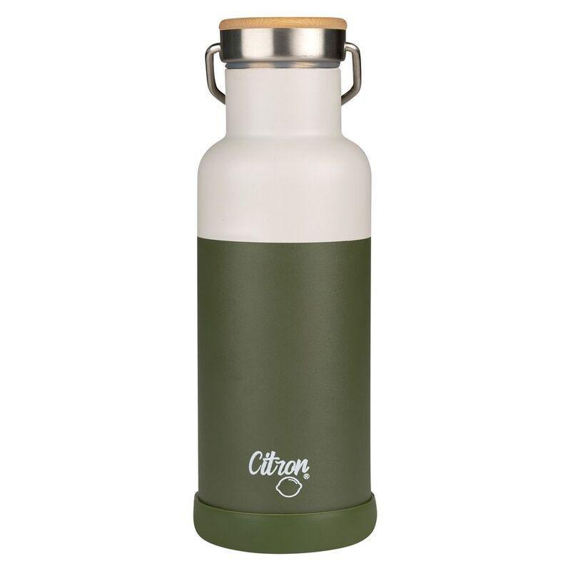 Citron Stainless Steel Water Bottle 500ml - Olive Green, , large image number 1