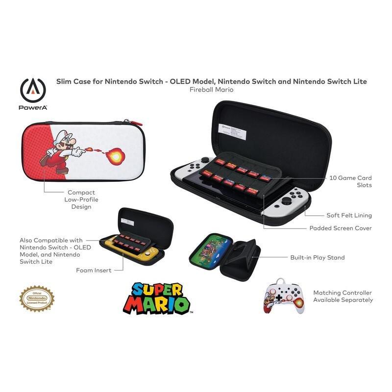 PowerA Slim Case For Nintendo Switch - Fireball Mario, , large image number 2