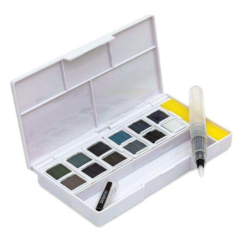 Derwent Tinted Charcoal Paint Pan Pocket (Set of 12), , large image number 2