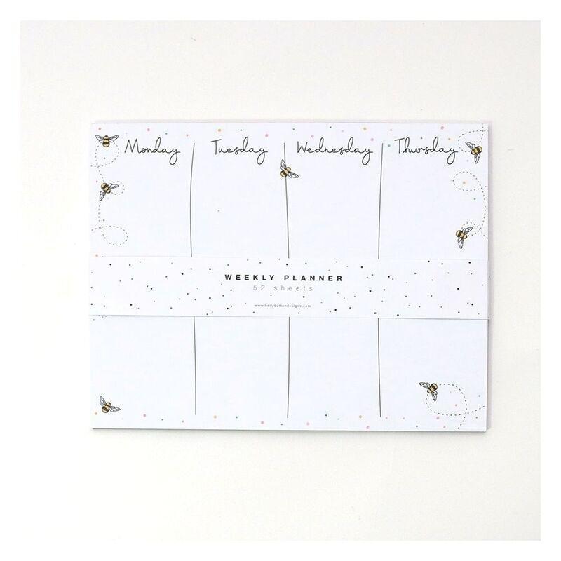 Belly Button Designs Bee's Weekly Planner - White, , large image number 0