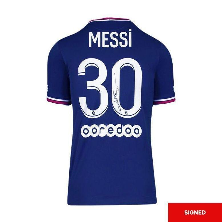 Bootroom Collection Authentic Signed Lionel Messi Official PSG 2021-22 Home Shirt (Framed), , large image number 0