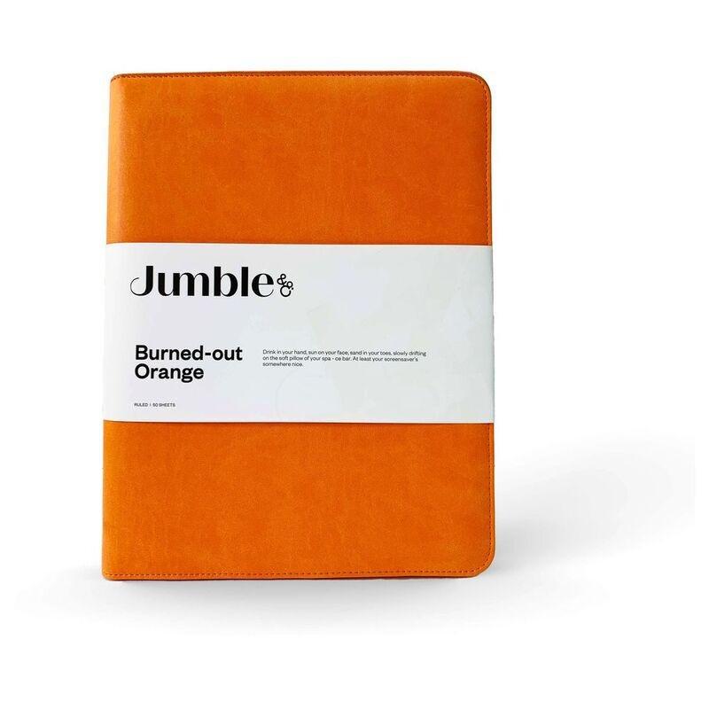 Jumble & Co Intentus Organiser A4 Leather Folder With Ruled Refill Pad (Set of 3) - Orange, , large image number 0