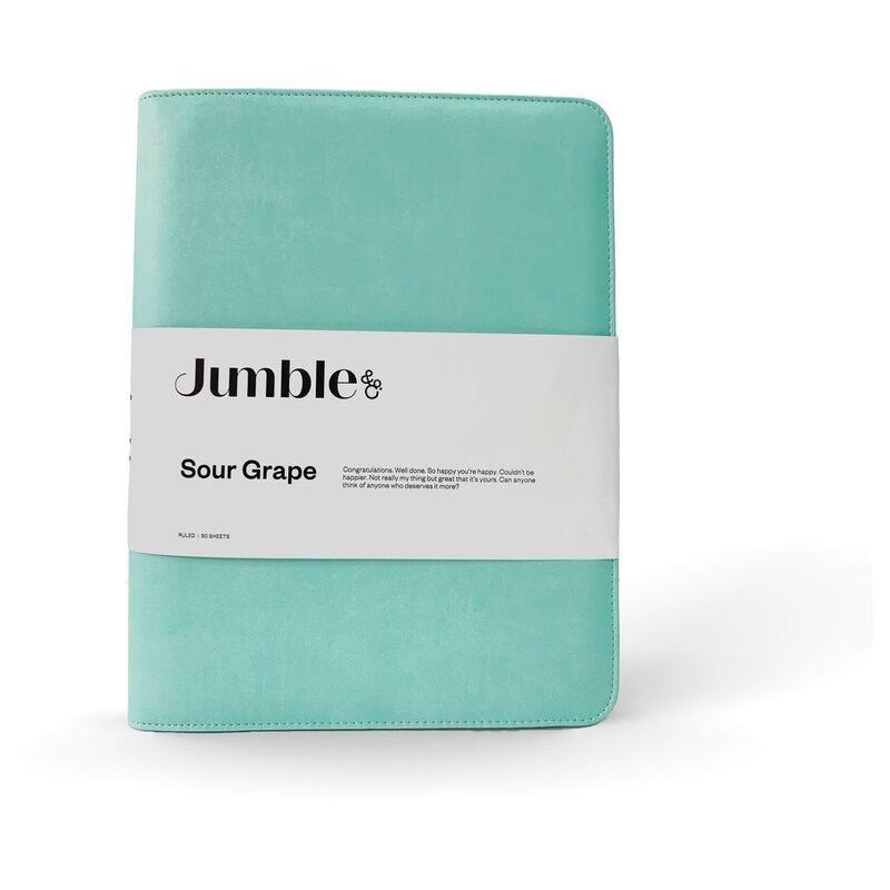 Jumble & Co Intentus Organiser A4 Leather Folder With Ruled Refill Pad - Teal, , large image number 0