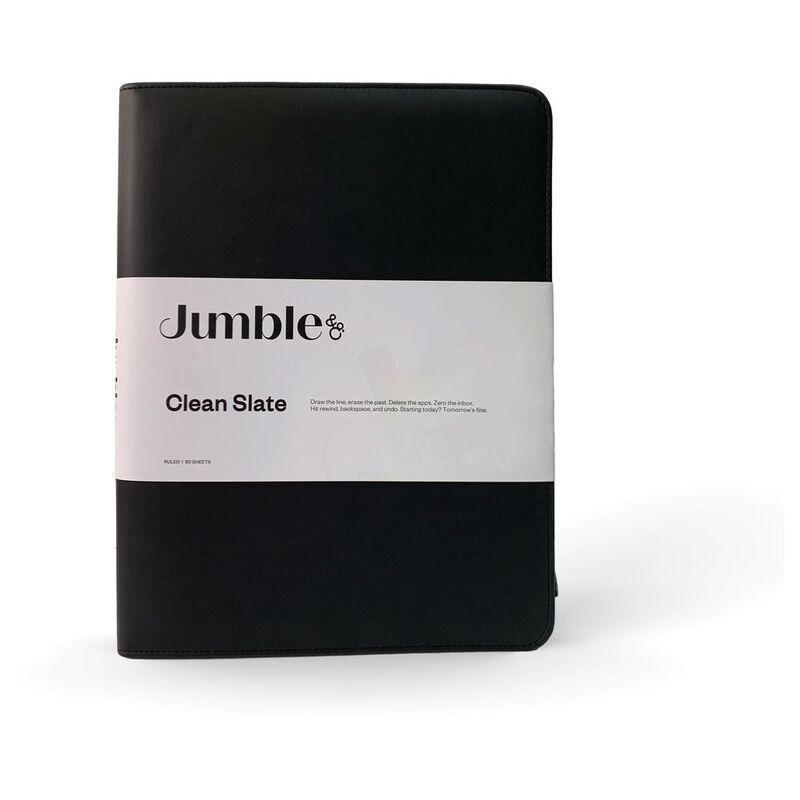 Jumble & Co Intentus Organiser A4 Leather Folder With Ruled Refill Pad - Black, , large image number 0