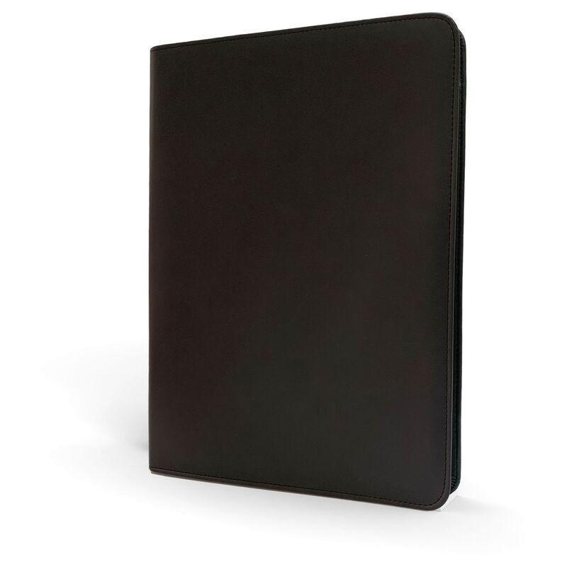 Jumble & Co Intentus Organiser A4 Leather Folder With Ruled Refill Pad - Black, , large image number 1