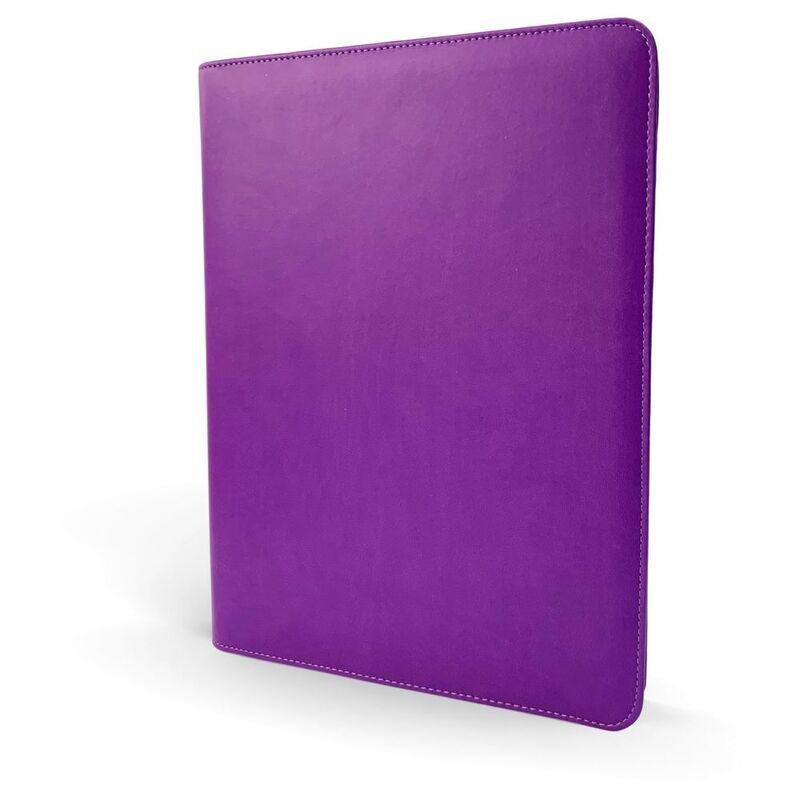 Jumble & Co Intentus Organiser A4 Leather Folder With Ruled Refill Pad - Purple, , large image number 2