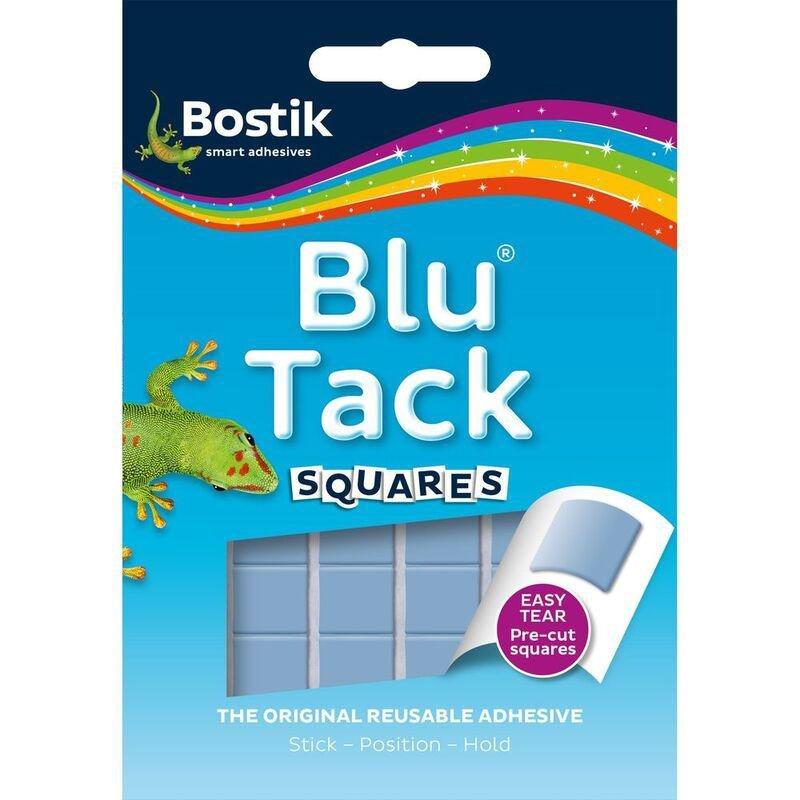 Bostik Blu Tack Handy Square - Pre-Cut Reusable Adhesive Squares (Pack of 12), , large image number 0