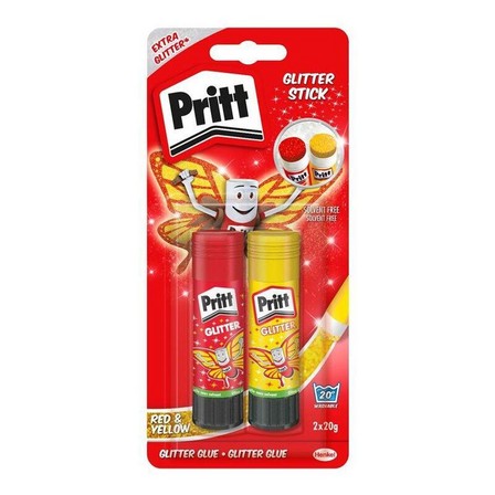 PRITT - Pritt Glue Stick  - Value Pack - 2 Glitter 20g