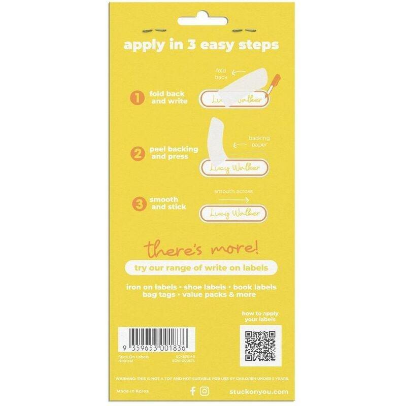 Stuck on You Write & Stick on Labels - Neutral (39 Pack), , large image number 1