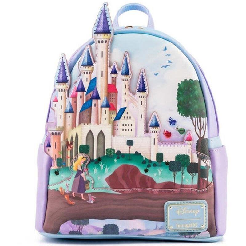 Loungefly Leather Disney Princess Castle Sleeping Beauty Mini Backpack, , large image number 0