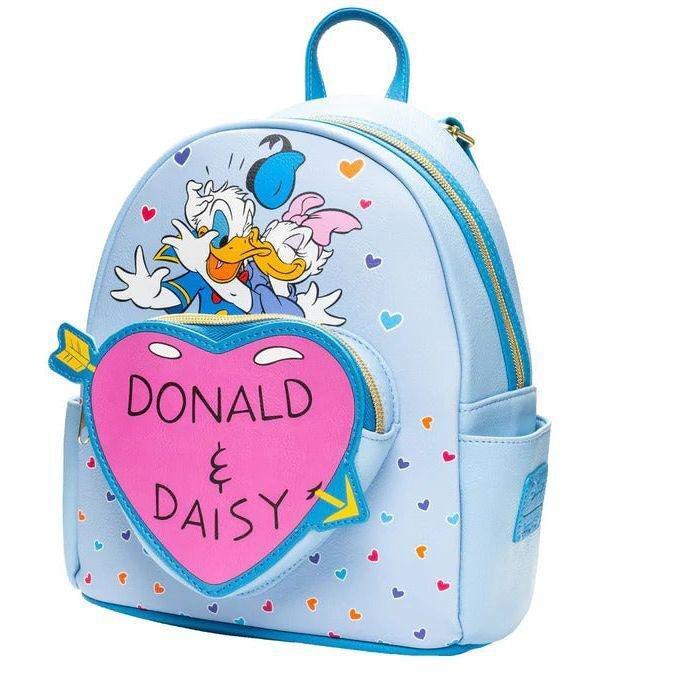 Loungefly Leather Disney Donald Daisy Valentine Mini Backpack, , large image number 1