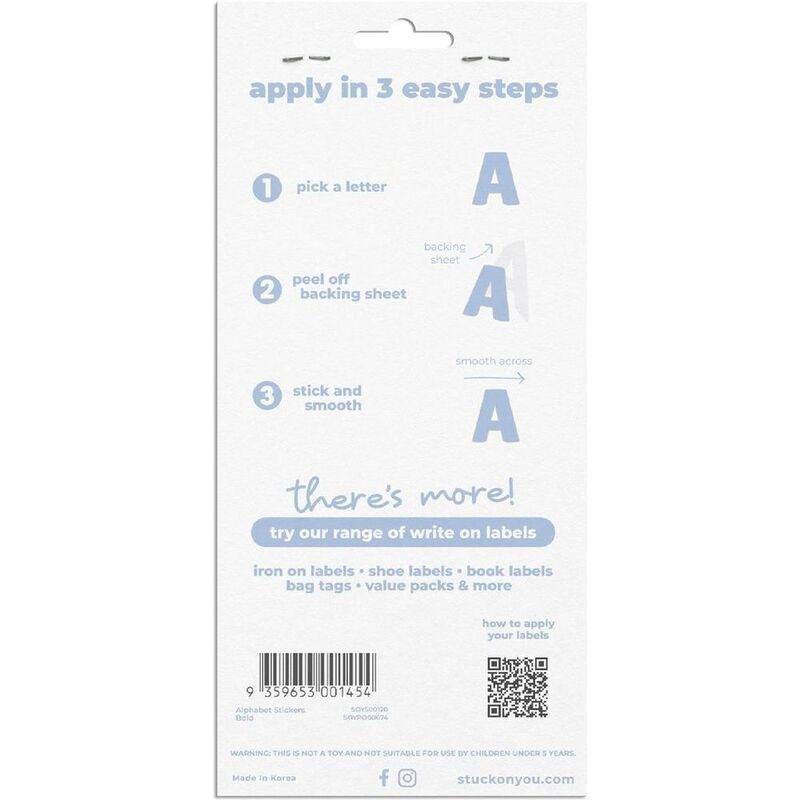 Stuck on You Alphabet Stickers - White, , large image number 1