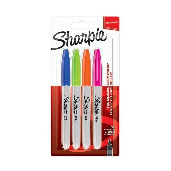 Sharpie Permanent Markers - Fine - Fun (Pack Of 4), , large image number 0