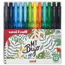 UNIBALL - Uniball Signo Gel Ink Pens - 0.4mm Nib - Assorted Colors A (Pack Of 12)