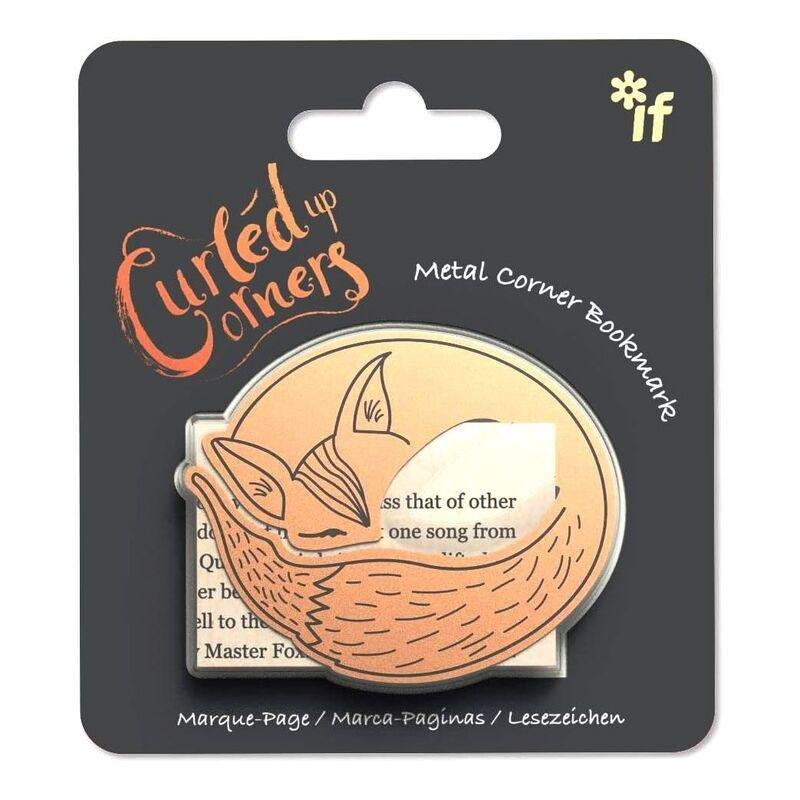 If Curled Up Corners Brass Bookmark - Furled Fox, , medium