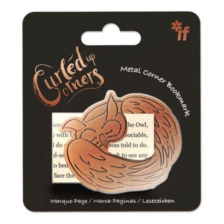 THAT COMPANY CALLED IF - If Curled Up Corners Brass Bookmark - Sleepy Owl