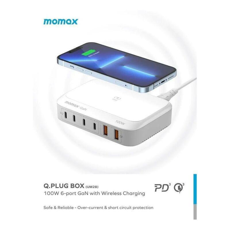 Momax Q.PLUG BOX 100W 6-Port GaN with Wireless Charging, , large image number 1