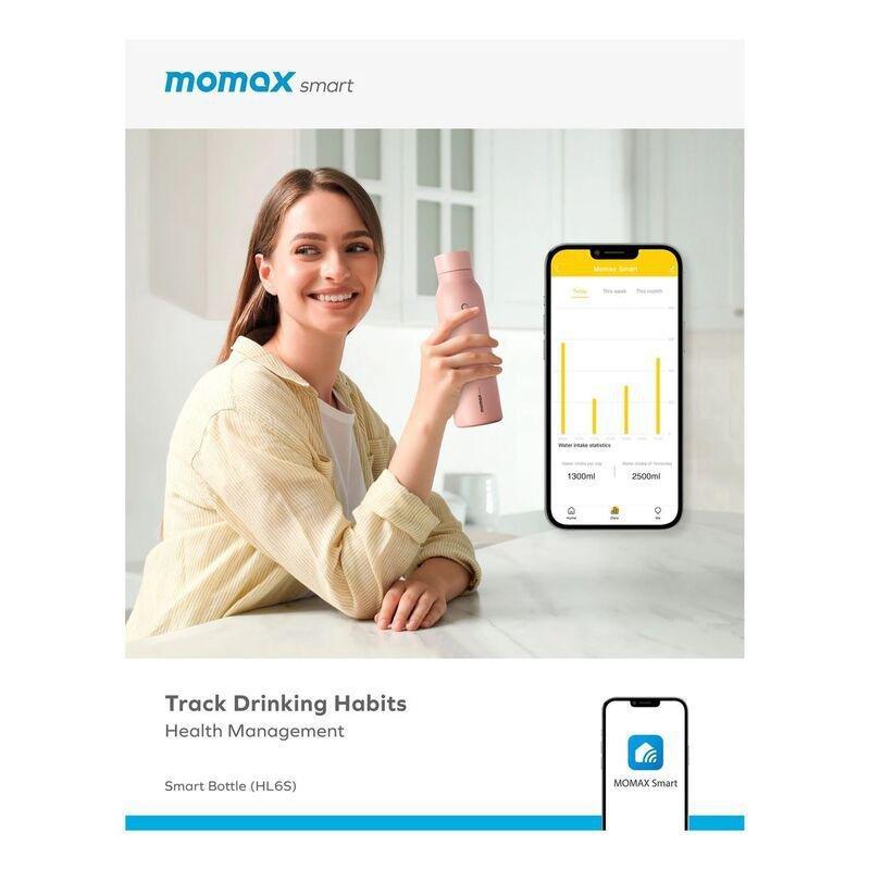 Momax Smart Bottle IoT Thermal Drinkware - Pink, , large image number 4