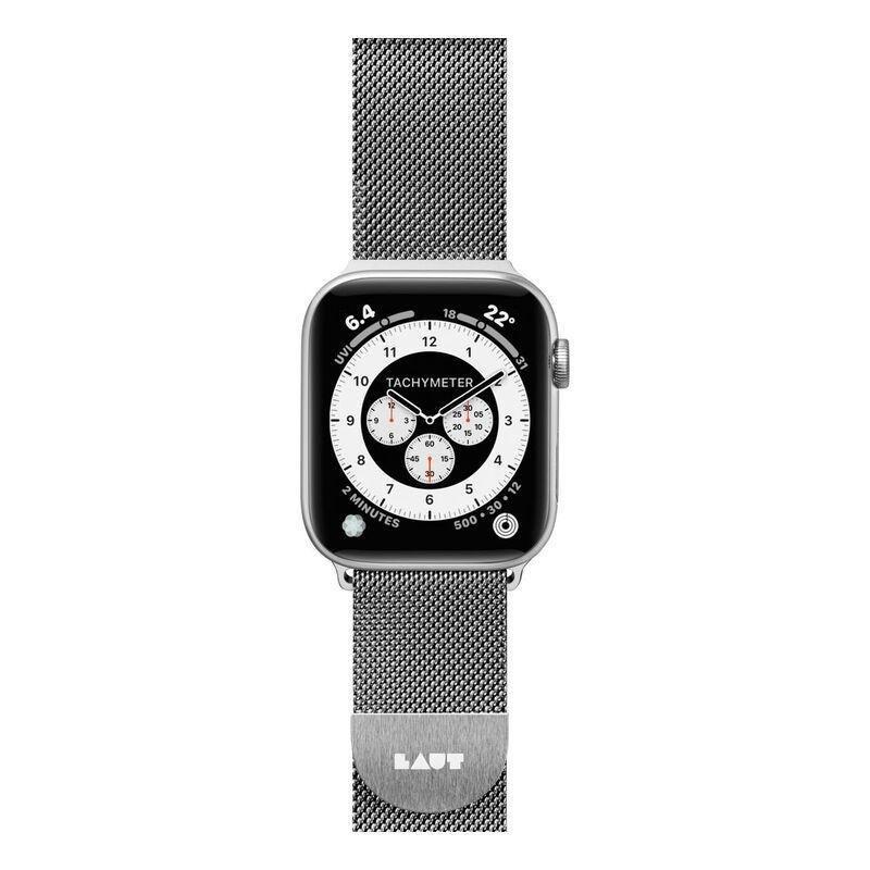 LAUT Steel Loop Band For Apple Watch 45/44/42Mm Silver, , medium