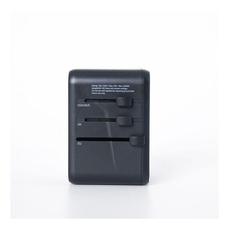 Powerology 65W PD Universal Multi-Port Travel Adapter with 3 Type-C Output - Grey, , large image number 3