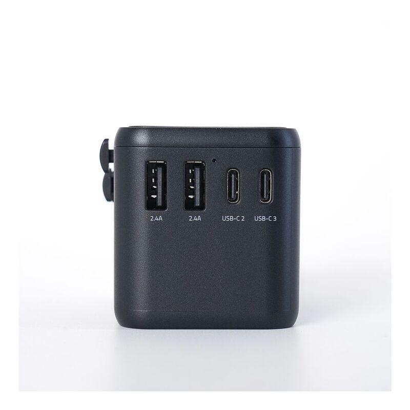 Powerology 65W PD Universal Multi-Port Travel Adapter with 3 Type-C Output - Grey, , large image number 5