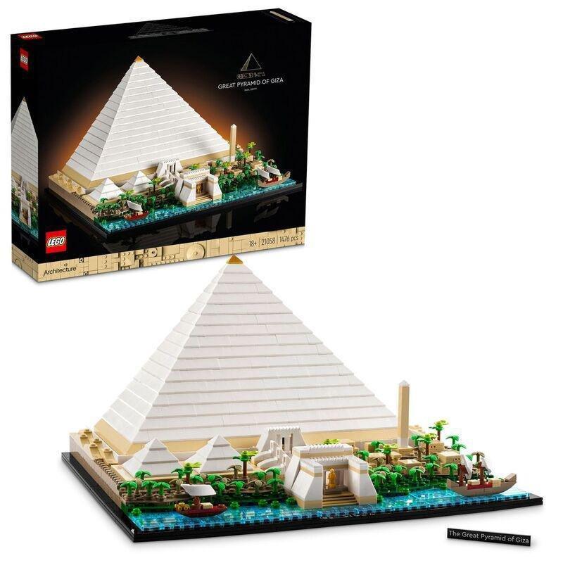 LEGO Architecture Great Pyramid of Giza Building Kit 21058 (1,476 Pieces), , large image number 0