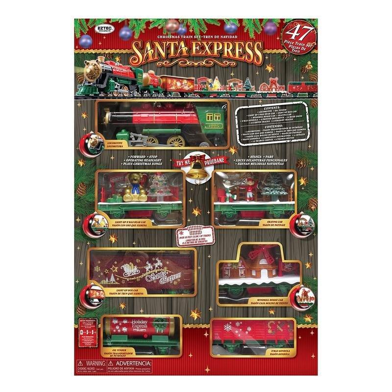 Eztec Santa Express Light-Up Christmas Train Set, , large image number 0