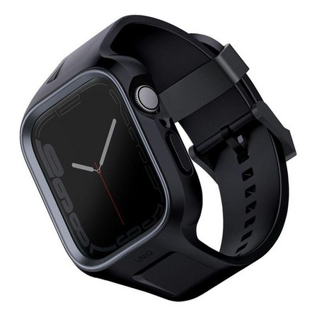 null - Uniq Monos 2-in-1 Strap with Hybrid Case for Apple Watch 45/44mm - Midnight Black