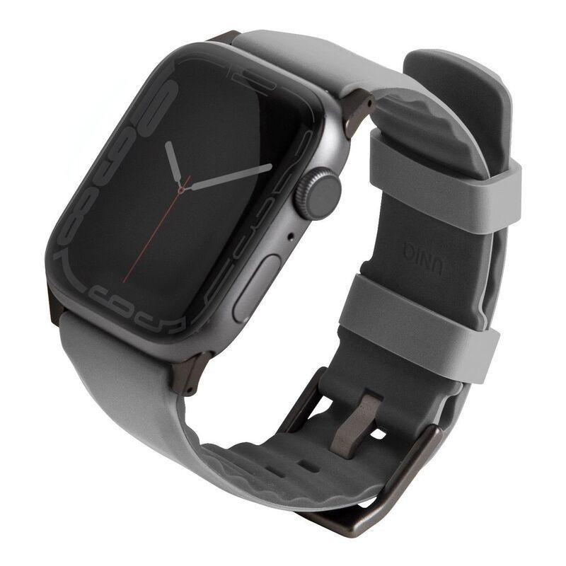 Uniq Linus Airosoft Silicone Strap for Apple Watch 45/44/42mm - Chalk Grey, , large image number 0