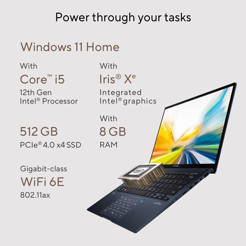 ASUS Zenbook 14 OLED UX3402ZA-OLED1P5W Slim Laptop Intel Core i5-1240P/8GB/512GB SSD/Intel Iris Xe Graphics /14.0-inch 2.8K (2880x1800) OLED/90Hz/W..., , large image number 3