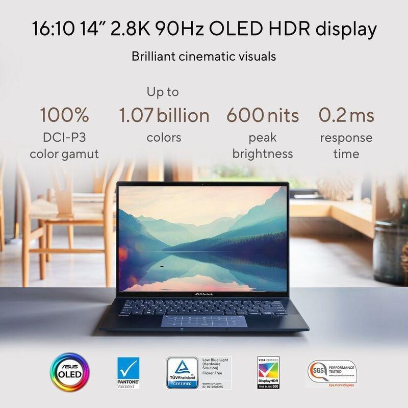 ASUS Zenbook 14 OLED UX3402ZA-OLED1P5W Slim Laptop Intel Core i5-1240P/8GB/512GB SSD/Intel Iris Xe Graphics /14.0-inch 2.8K (2880x1800) OLED/90Hz/W..., , large image number 4