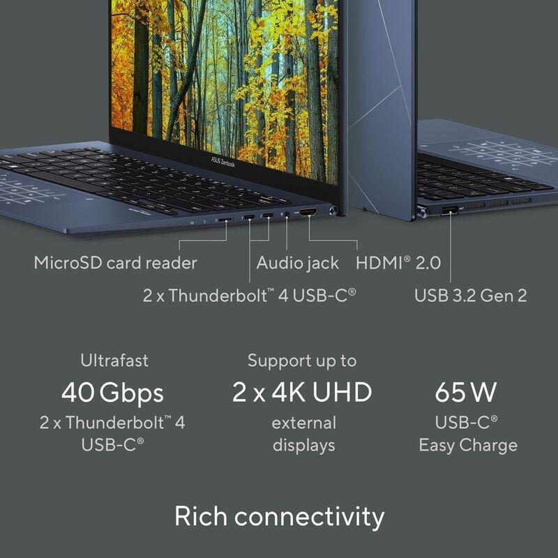 ASUS Zenbook 14 OLED UX3402ZA-OLED1P5W Slim Laptop Intel Core i5-1240P/8GB/512GB SSD/Intel Iris Xe Graphics /14.0-inch 2.8K (2880x1800) OLED/90Hz/W..., , large image number 6