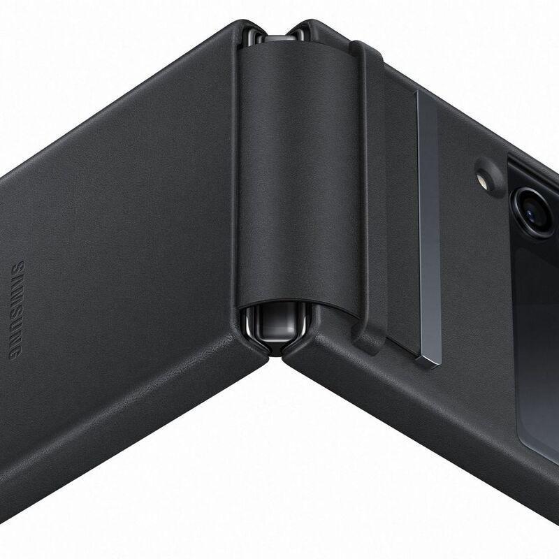Samsung Galaxy Flip4 Flap Leather Cover - Black, , large image number 4