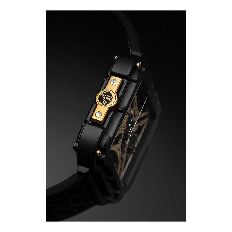 Ciga Design X Series Great Ape Titanium Coating Hollow Design Wrist Watch - Black & Gold, , large image number 4