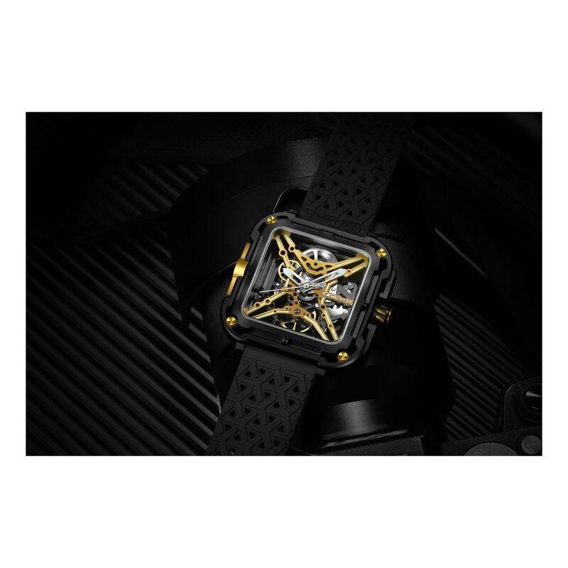 Ciga Design X Series Great Ape Titanium Coating Hollow Design Wrist Watch - Black & Gold, , large image number 5