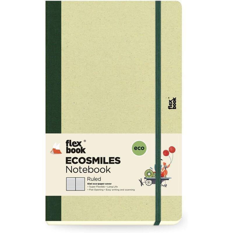 Flexbook Ecosmiles Ruled A5 Notebook - Medium - Kiwi (13 x 21 cm), , large image number 0