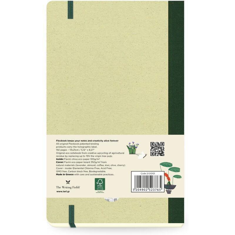 Flexbook Ecosmiles Ruled A5 Notebook - Medium - Kiwi (13 x 21 cm), , large image number 1