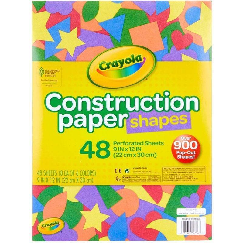 Crayola Micro Perforated Construction Paper - Shapes (48 Sheets) (9 x 12-inch), , large image number 0