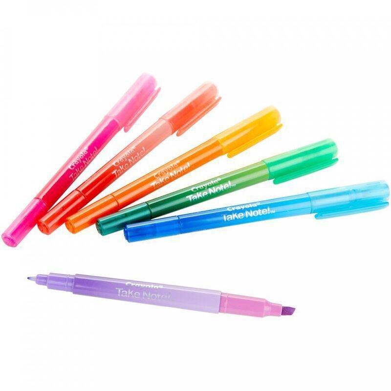 Crayola Take Note Write & Highlight Pens (Set of 6), , large image number 2