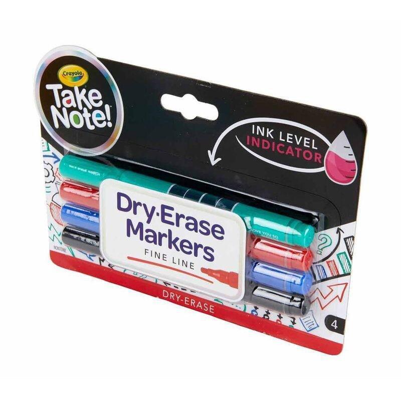 Crayola Take Note Fine Line Dry-Erase Colored Markers (Set of 4), , large image number 2