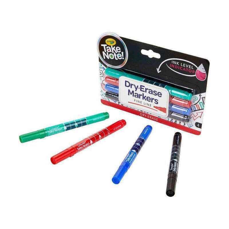 Crayola Take Note Fine Line Dry-Erase Colored Markers (Set of 4), , large image number 3