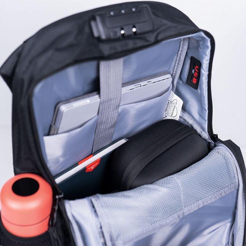 NASA Backpack with USB /Headphones Access Slot and Inner / Laptop Pockets, , large image number 4